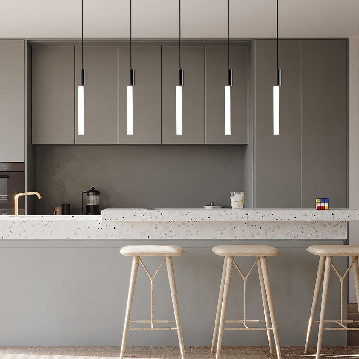Winnie Modern Pendant Light — Single to Five Head Aluminium Configuration