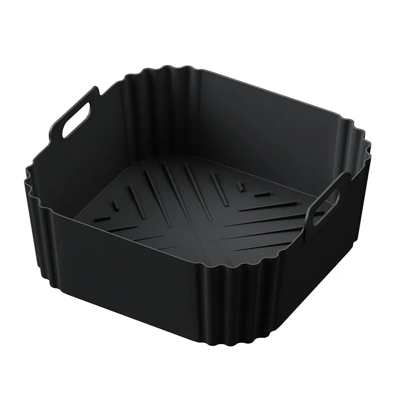 Inserție din silicon SizzleMate pentru friteuză cu aer cald, căptușeală antiaderentă pentru gătit, ușor de curățat
