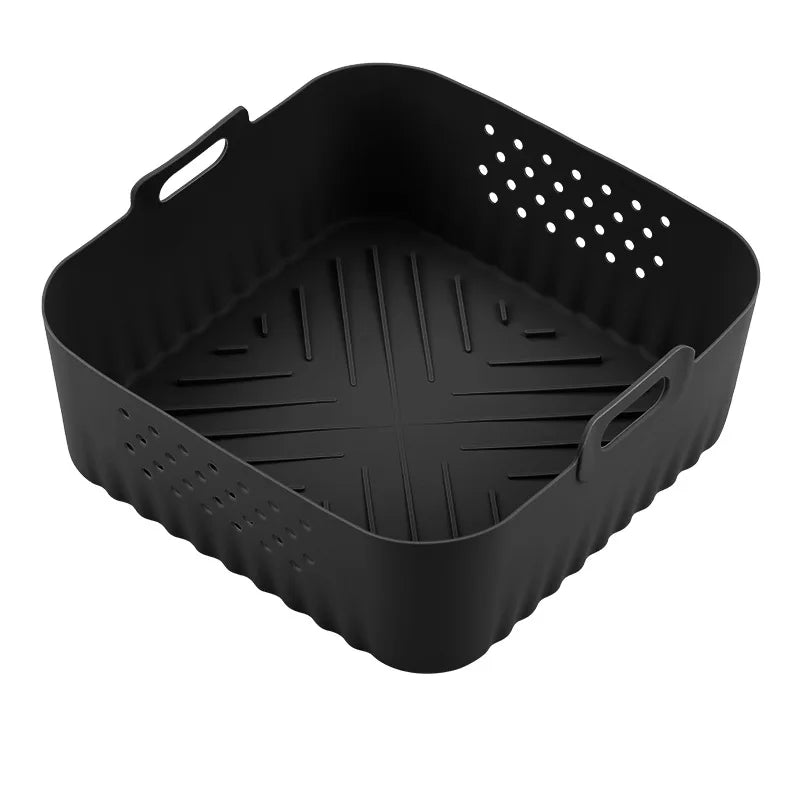 Inserție din silicon SizzleMate pentru friteuză cu aer cald, căptușeală antiaderentă pentru gătit, ușor de curățat