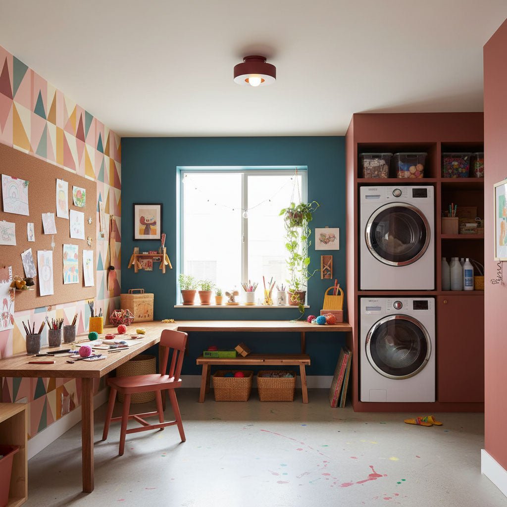 Stropní svítidlo Simon — design skládaných válců, tři barevné varianty