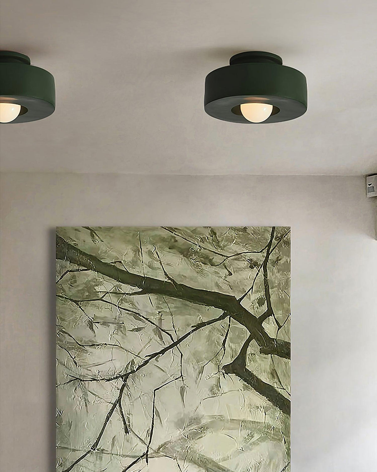 Stropní svítidlo Simon — design skládaných válců, tři barevné varianty