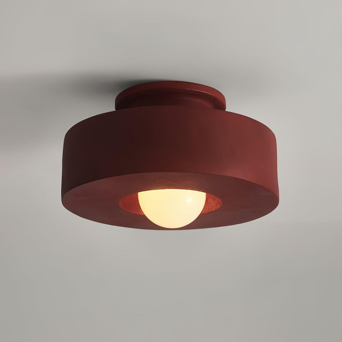 Stropní svítidlo Simon — design skládaných válců, tři barevné varianty