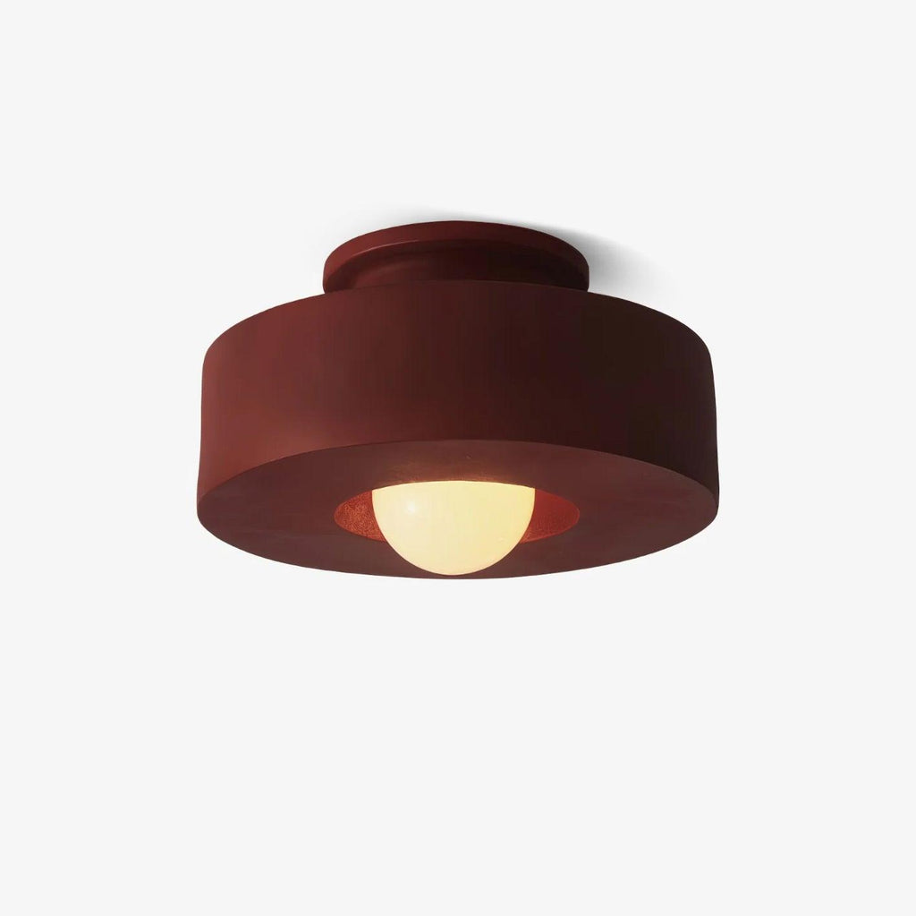 Stropní svítidlo Simon — design skládaných válců, tři barevné varianty