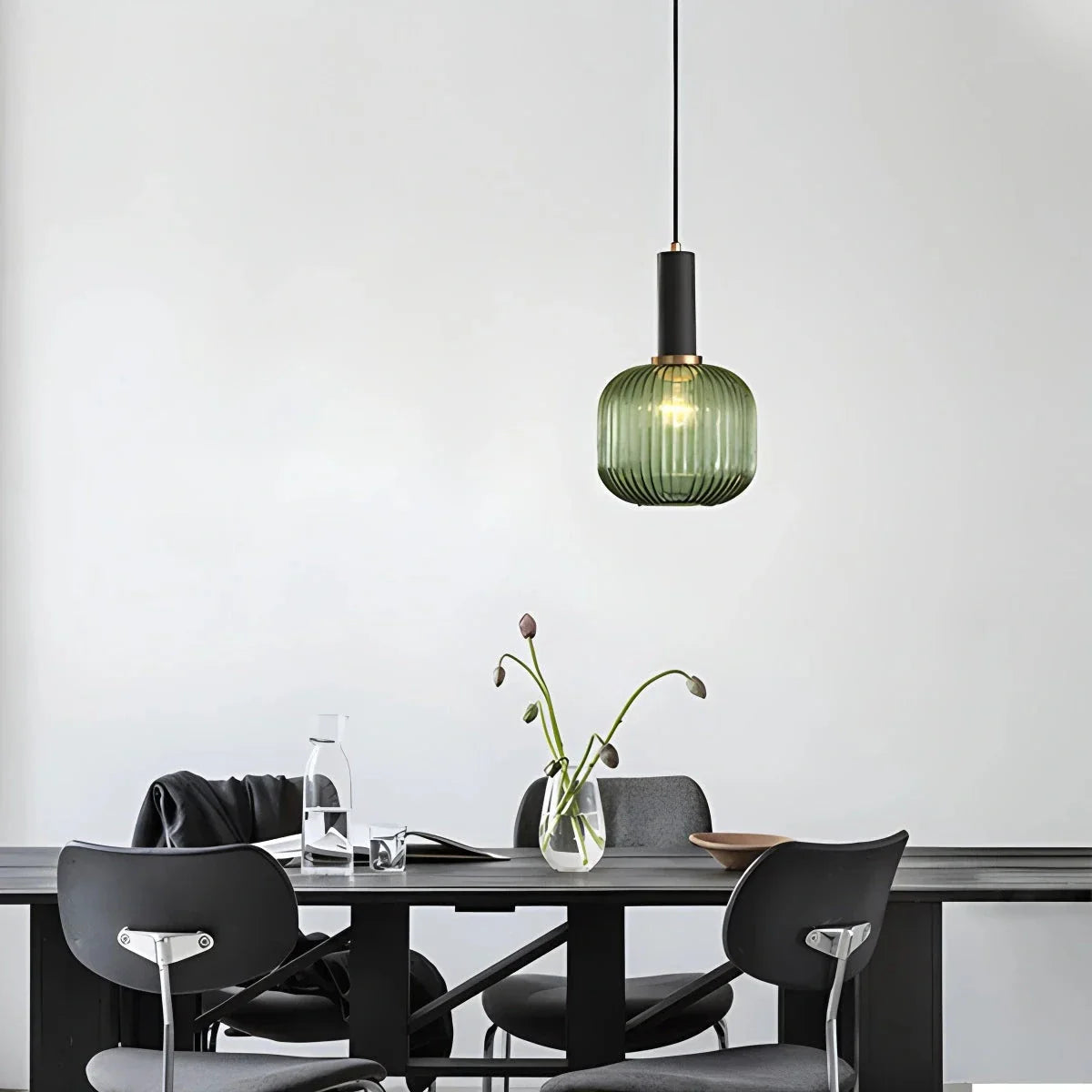 Nordic Vintage Glass Striped Pendeant Light - Orntli