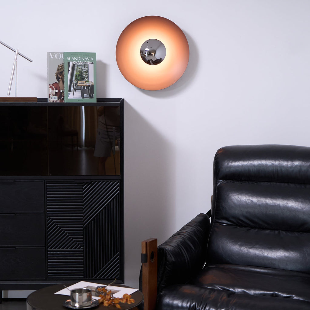 Nástěnné svítidlo Simplicity Glow — kruhové diskové svítidlo, přímé osvětlení bez oslnění