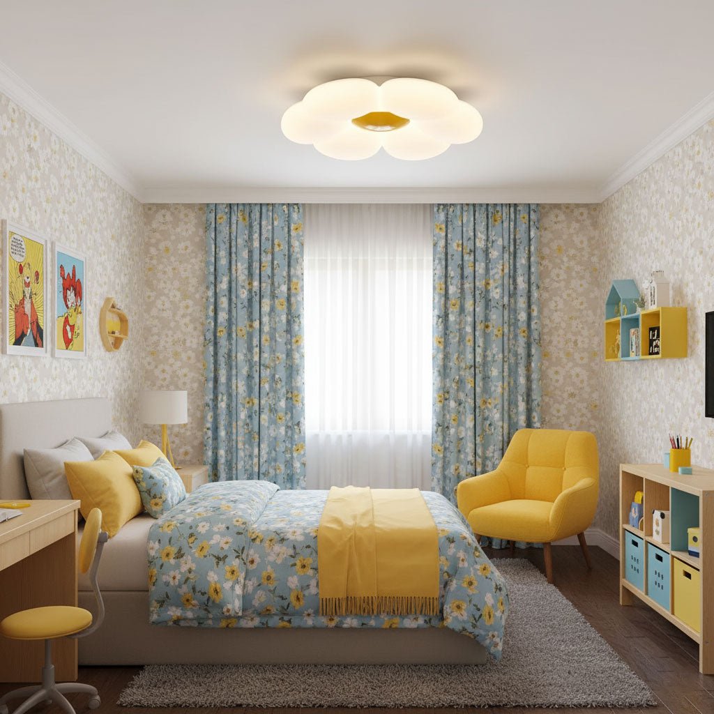 VKL-1028 Stropní lampa s květinovým designem a šesti okvětními lístky