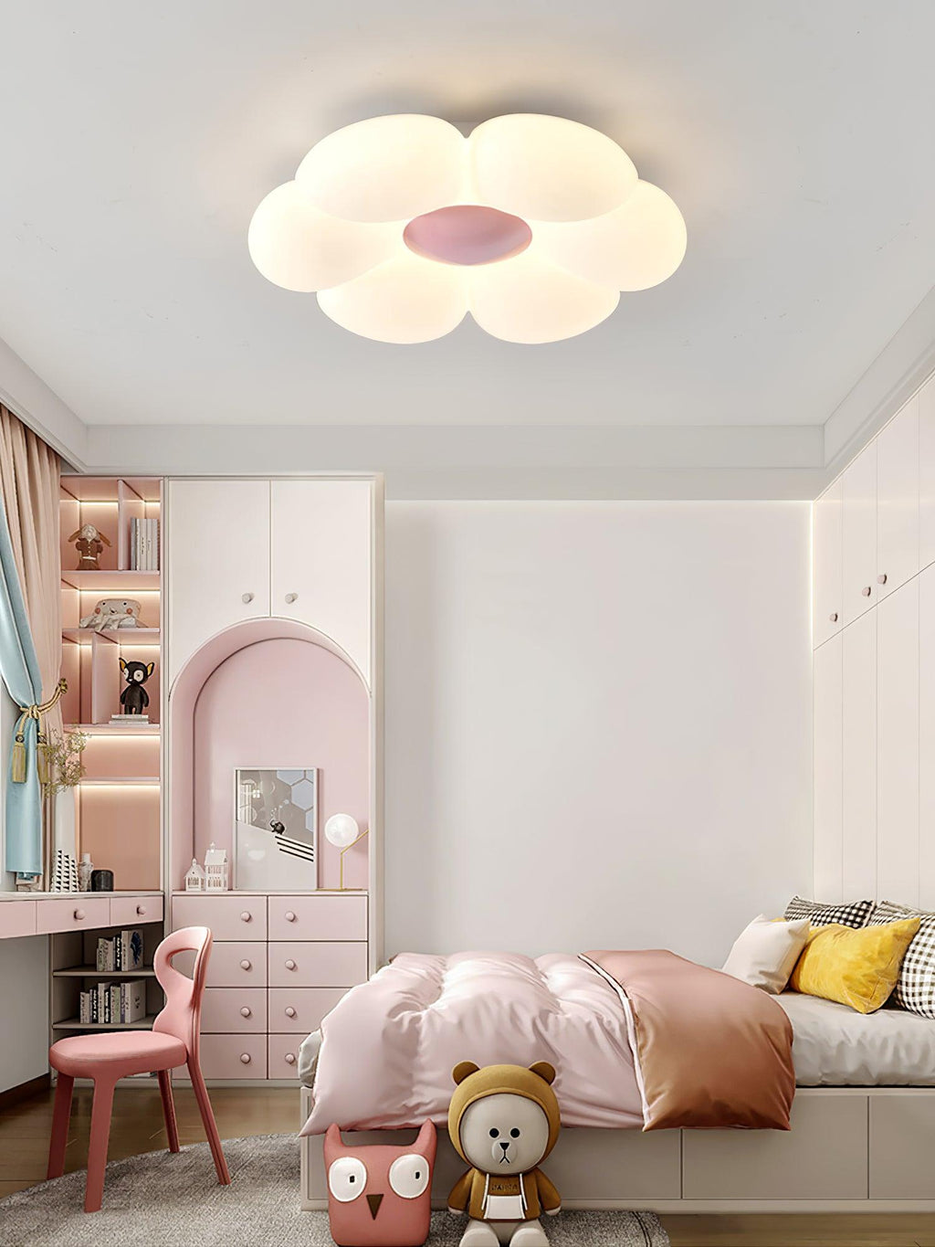 VKL-1028 Stropní lampa s květinovým designem a šesti okvětními lístky