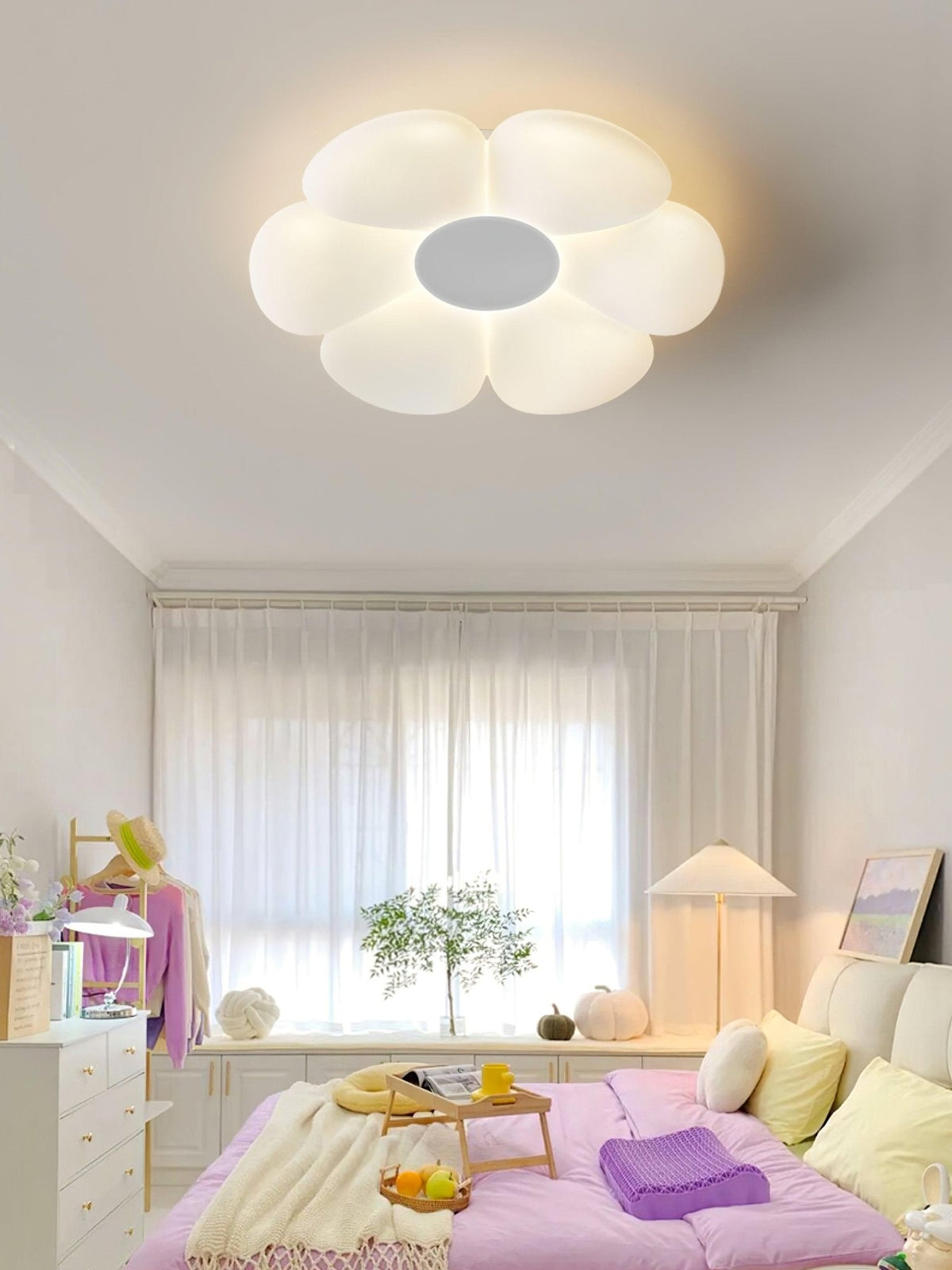 VKL-1028 Stropní lampa s květinovým designem a šesti okvětními lístky
