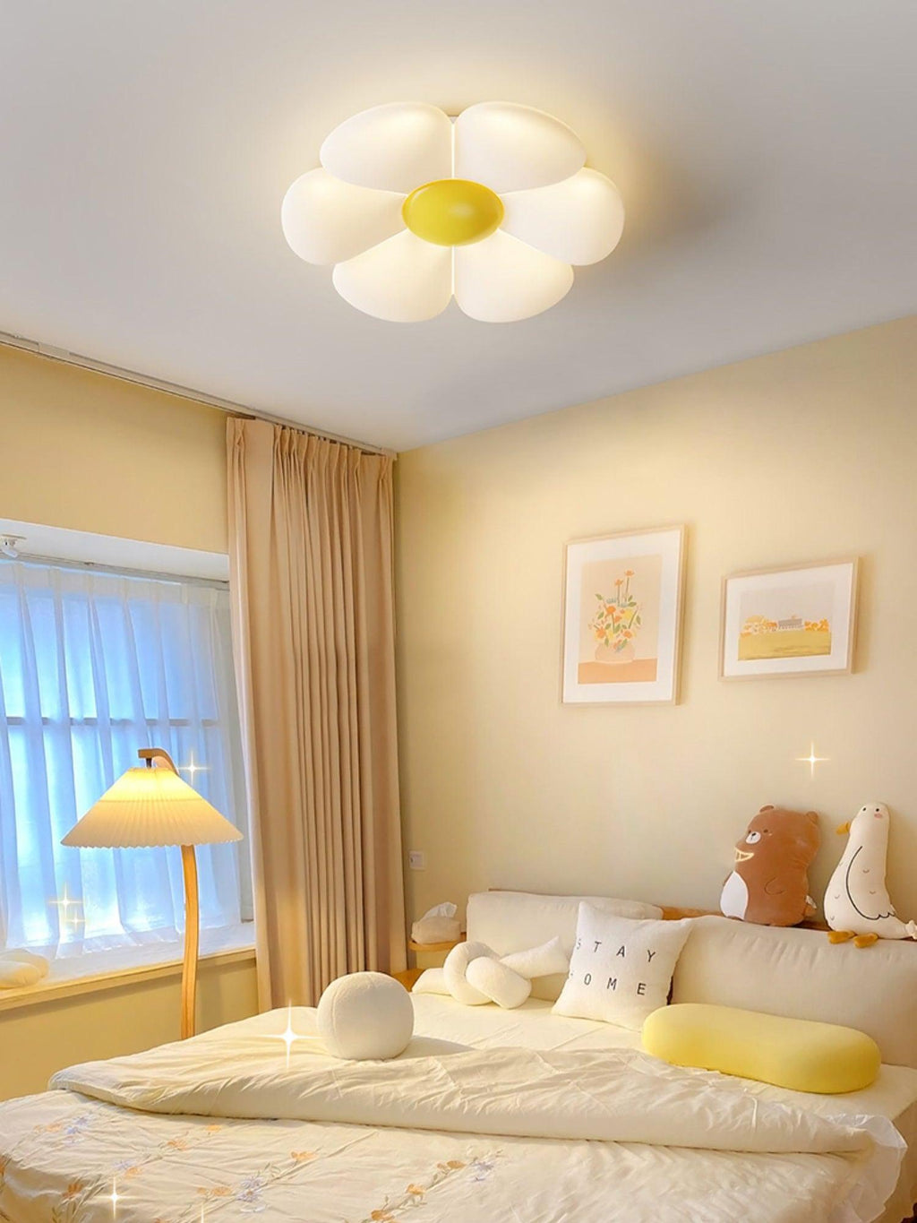 VKL-1028 Stropní lampa s květinovým designem a šesti okvětními lístky