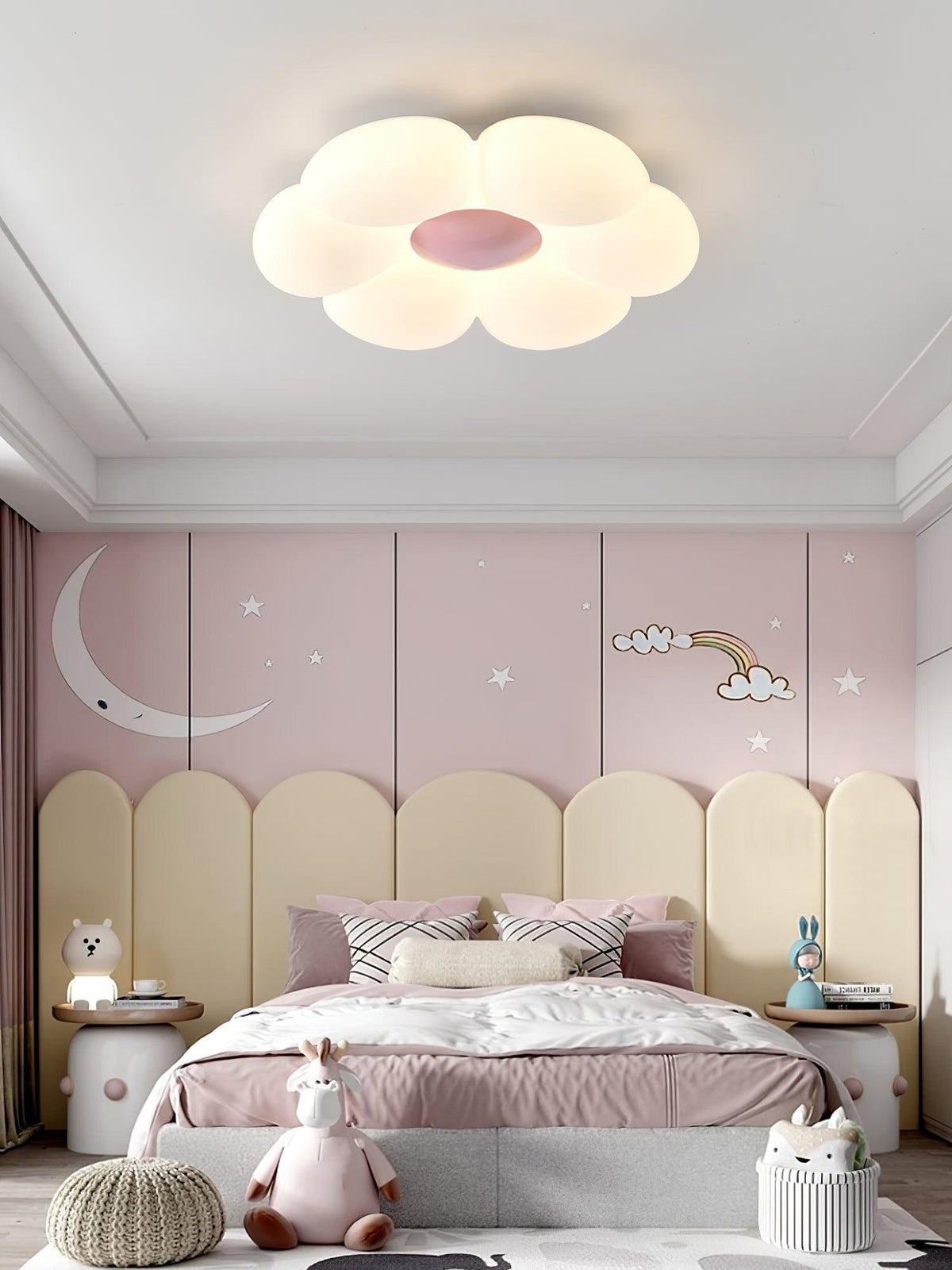 VKL-1028 Stropní lampa s květinovým designem a šesti okvětními lístky