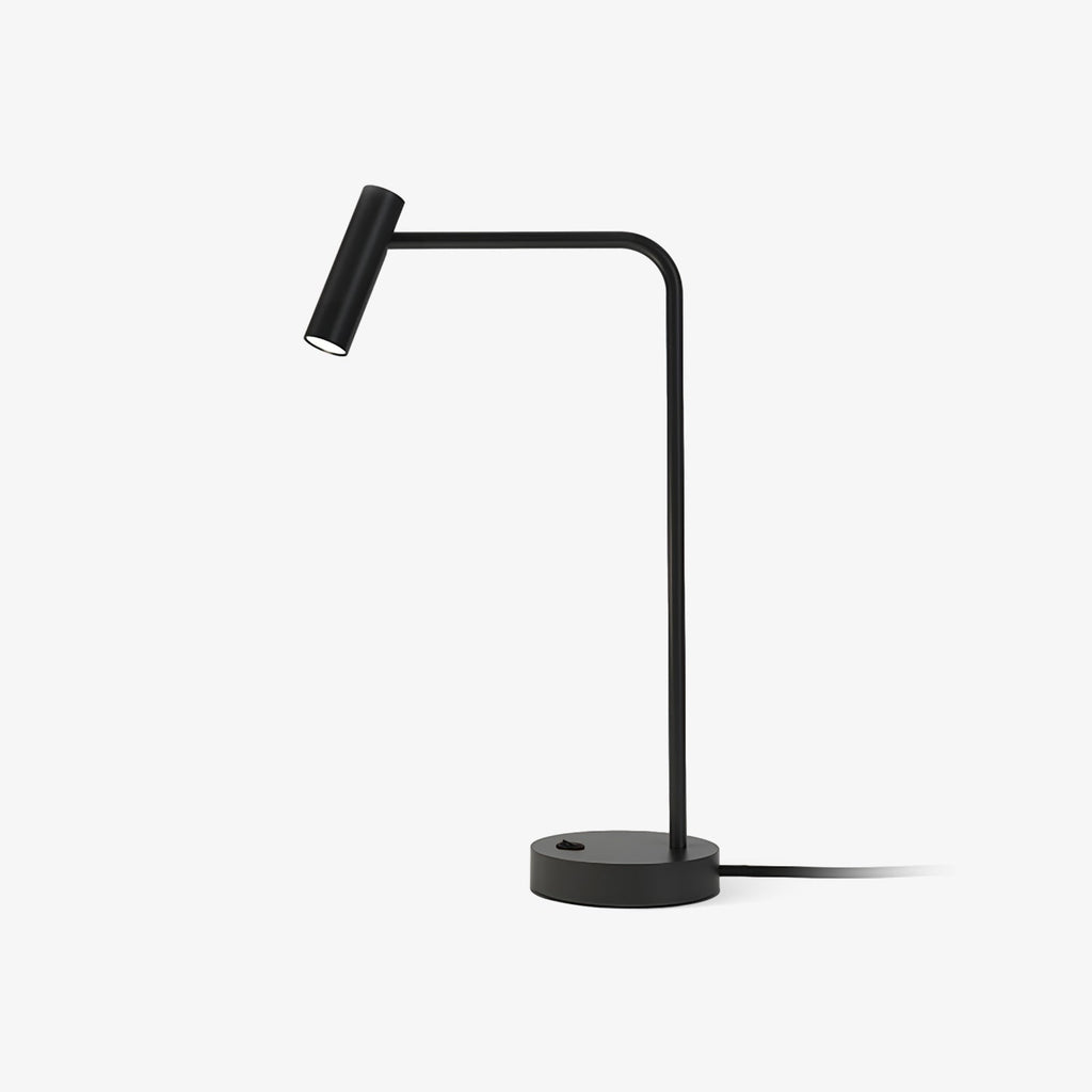 Skinny Table Lamp — 340° Rotating Cylindrical Light Head, Round Base