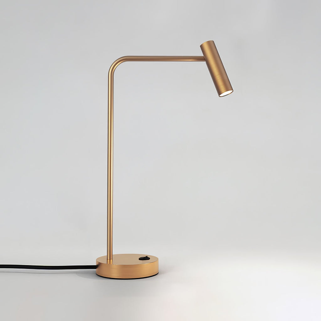 Skinny Table Lamp — 340° Rotating Cylindrical Light Head, Round Base