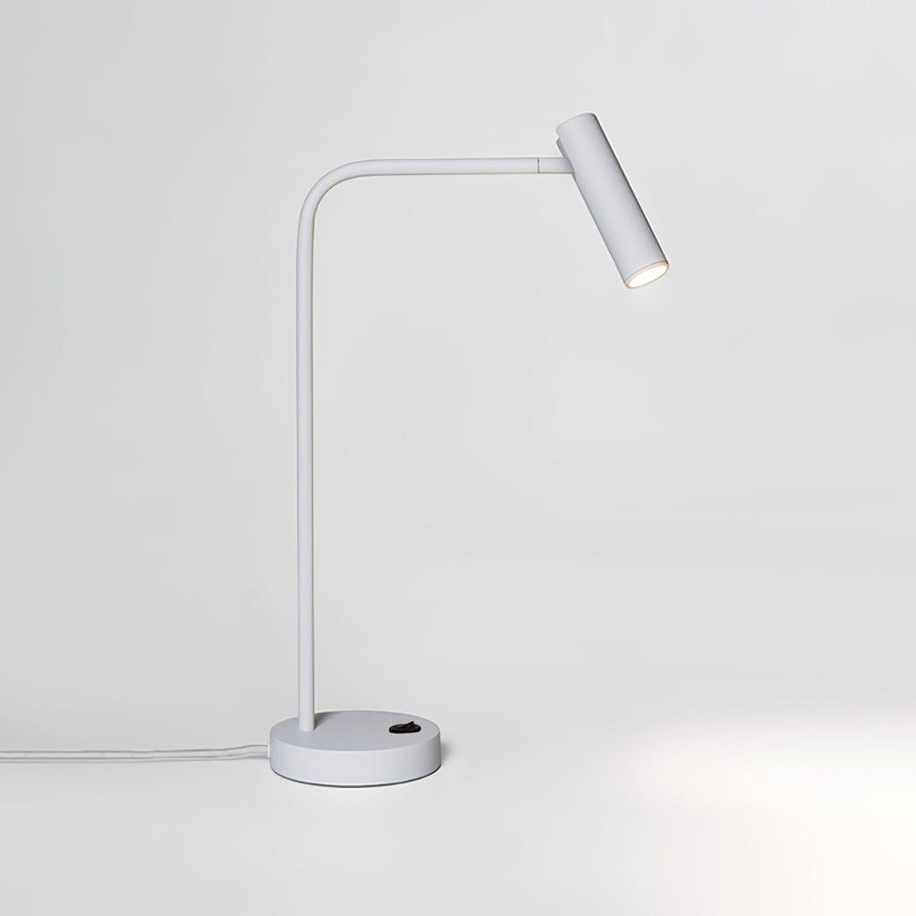 Skinny Table Lamp — 340° Rotating Cylindrical Light Head, Round Base
