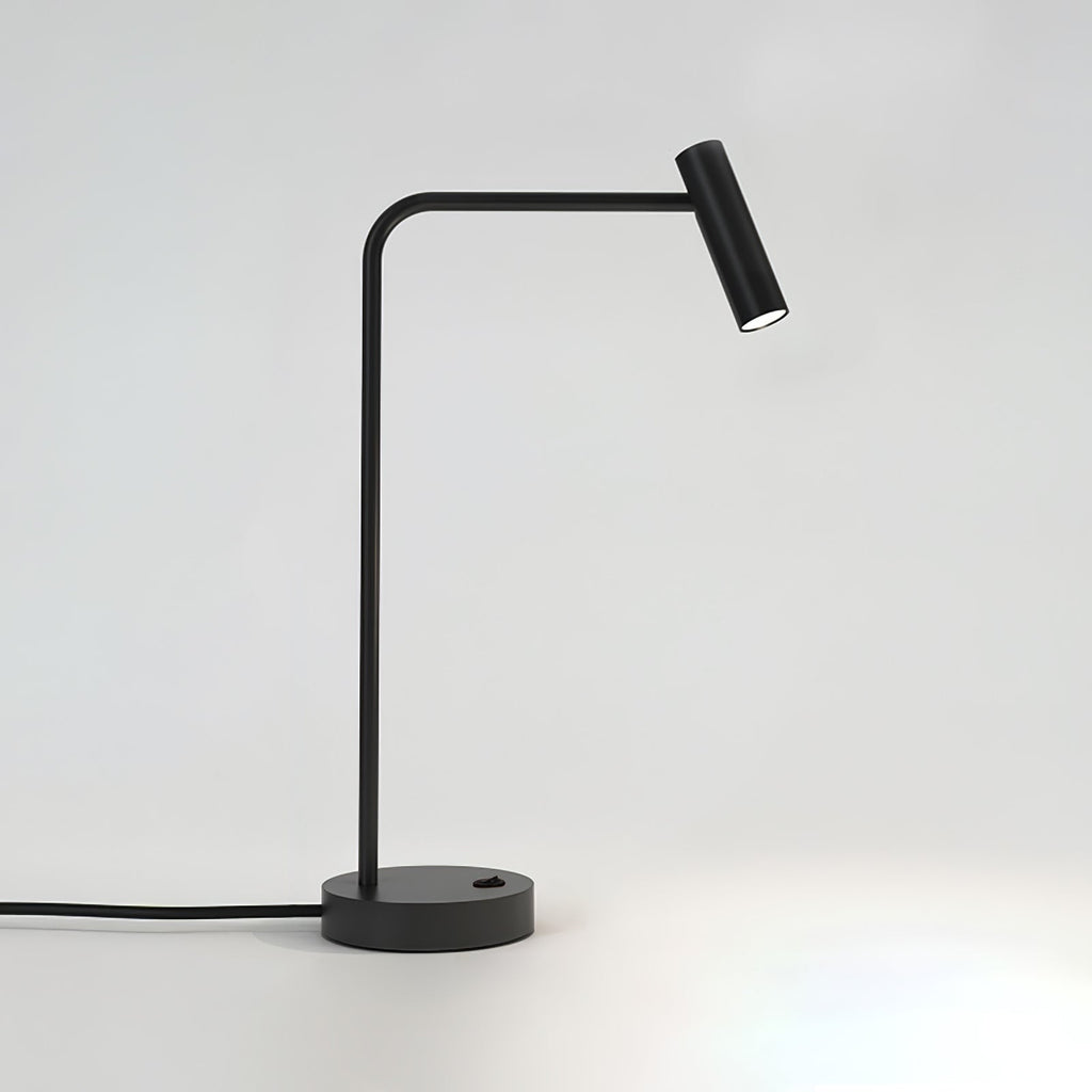 Skinny Table Lamp — 340° Rotating Cylindrical Light Head, Round Base