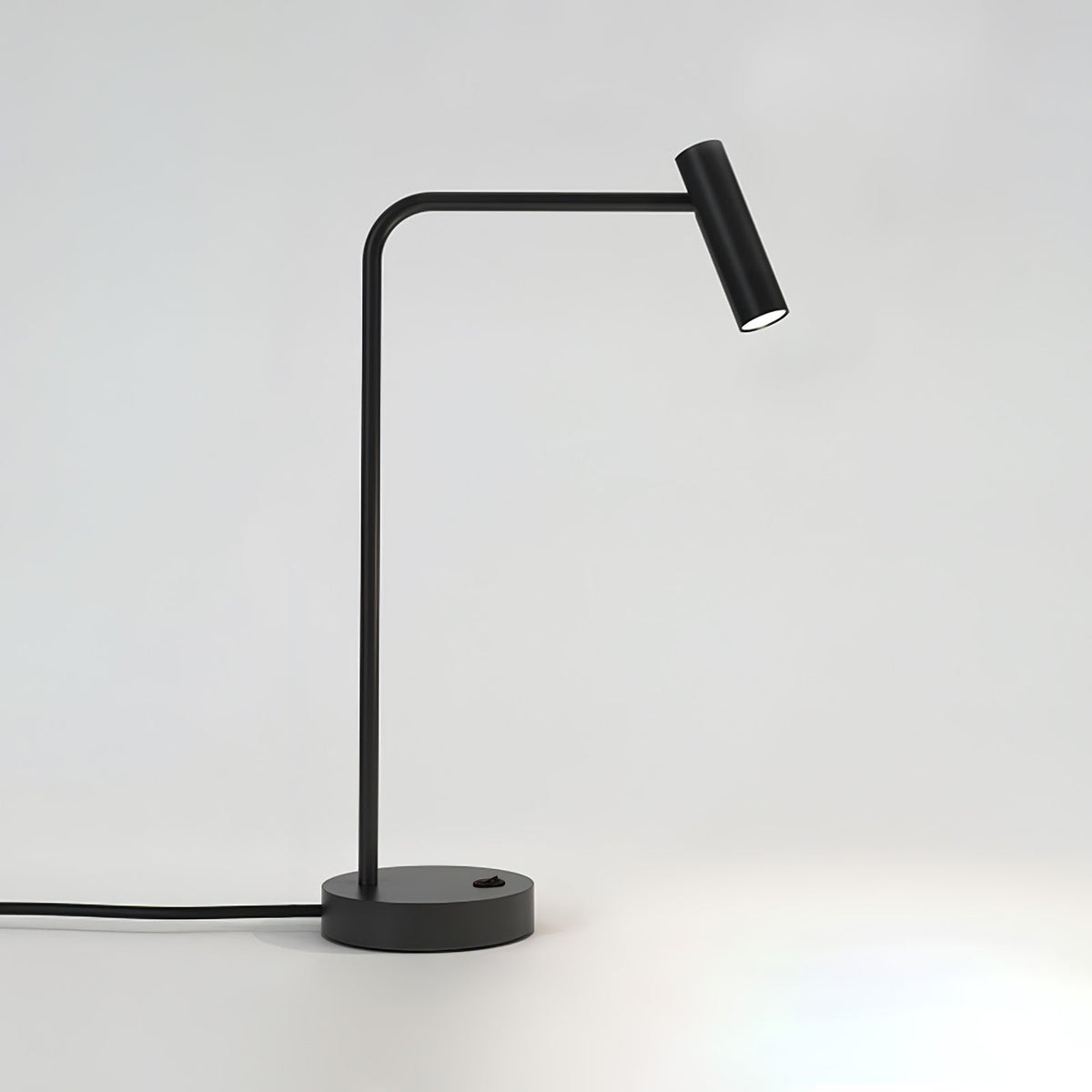 Skinny Table Lamp — 340° Rotating Cylindrical Light Head, Round Base