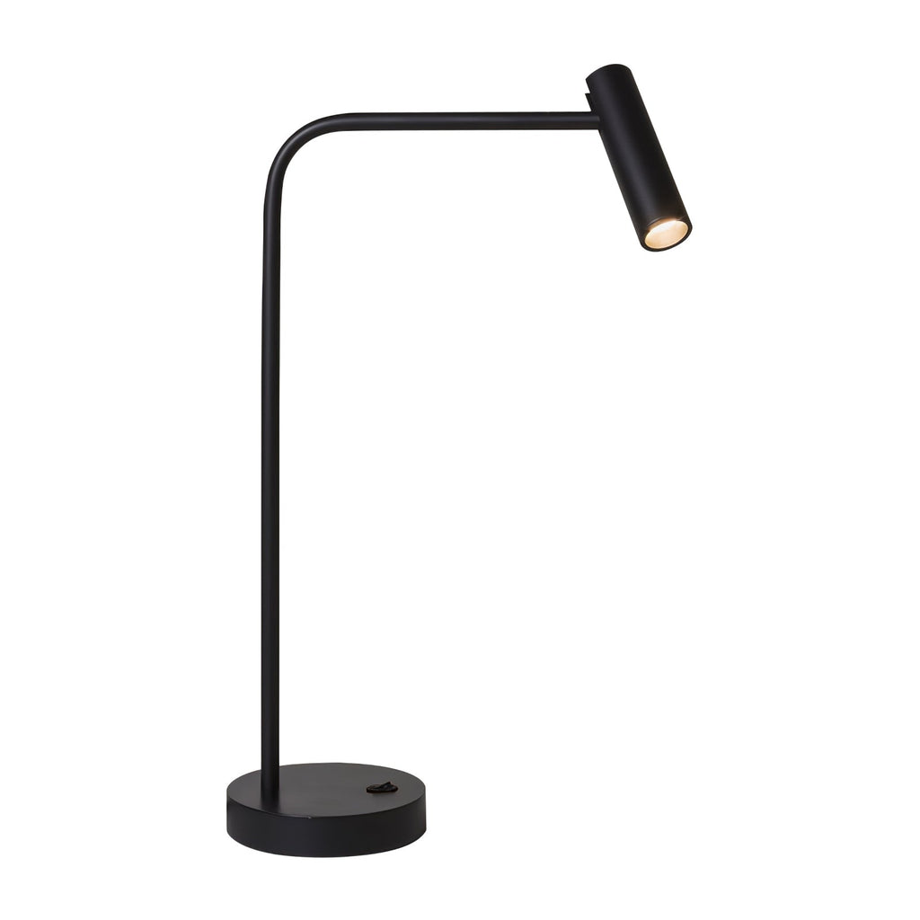 Skinny Table Lamp — 340° Rotating Cylindrical Light Head, Round Base