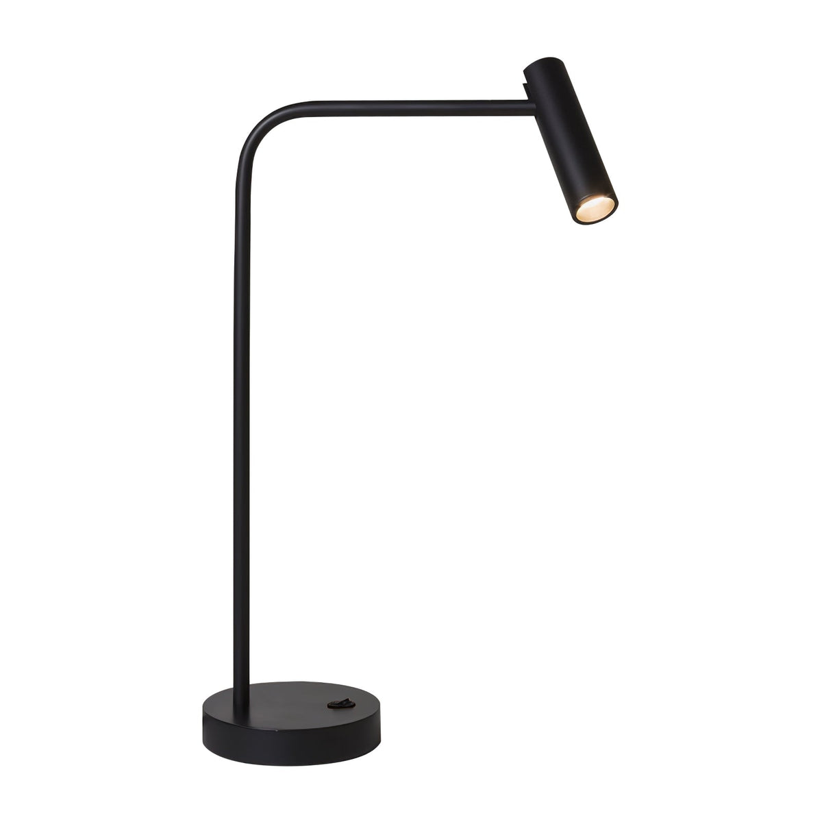 Skinny Table Lamp — 340° Rotating Cylindrical Light Head, Round Base