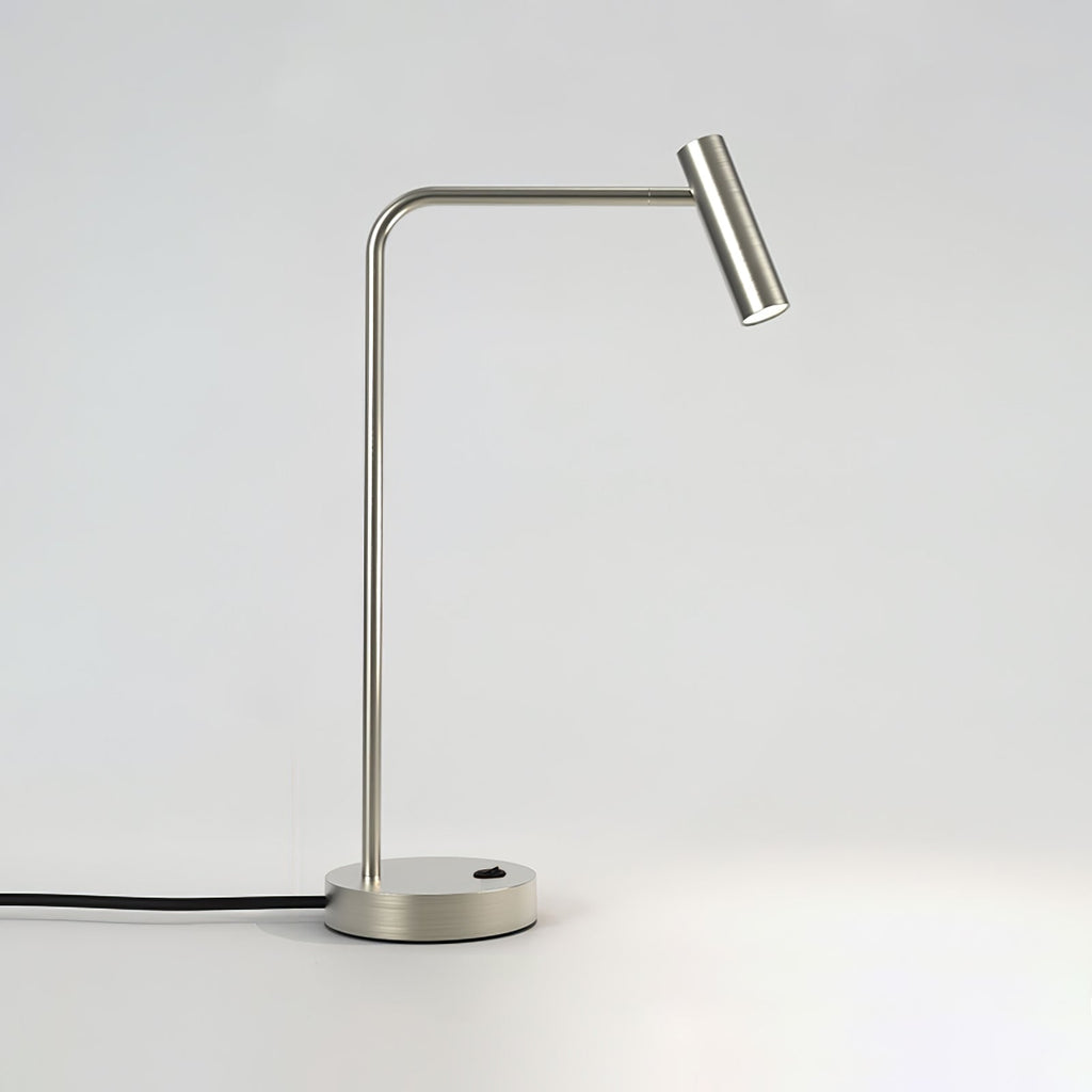 Skinny Table Lamp — 340° Rotating Cylindrical Light Head, Round Base