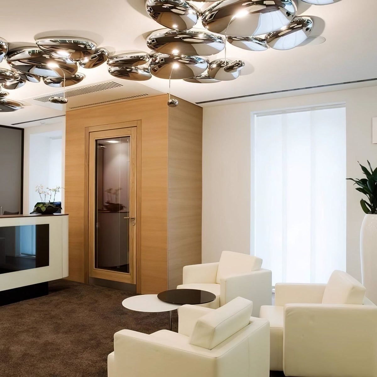 Nowoczesna lampa sufitowa Lava Skydro - organiczny kamienisty design, dymnoszara