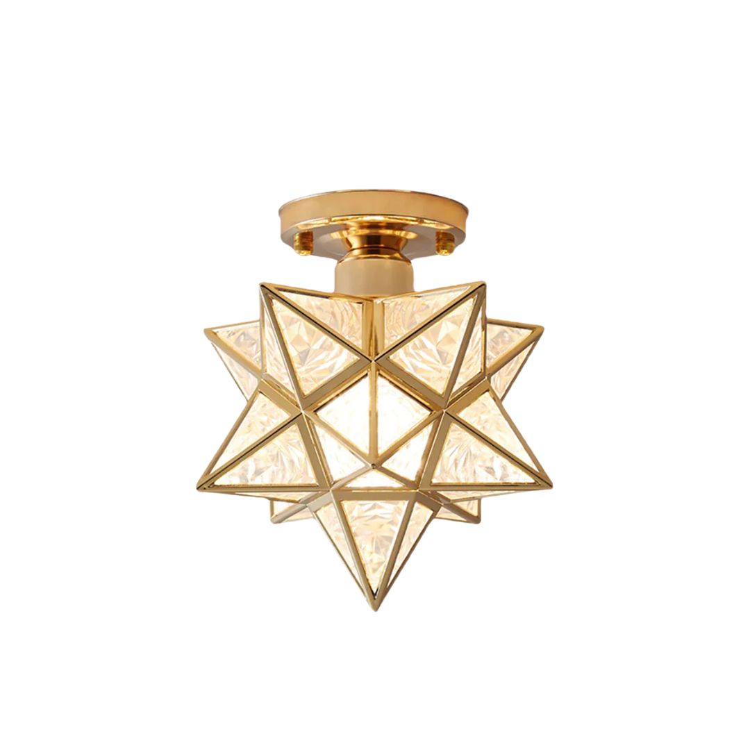 Plafonnier en forme d’étoile - Lampe design à lumière géométrique