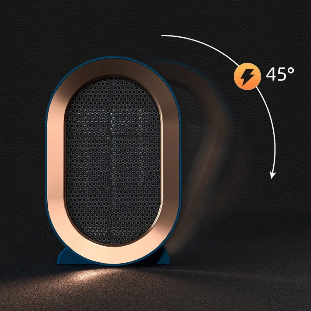 Compact Energy Efficient Portable Electric Space Heater For Rooms Power Saving