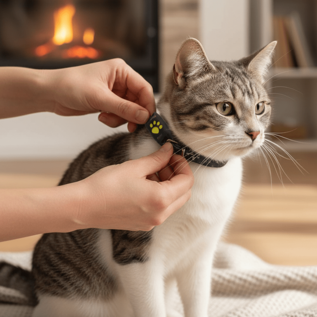 GPS 猫咪追踪项圈，用于实时位置监控