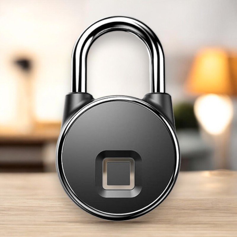 قفل بصمة الإصبع - بيومتري وبلوتوث - IP65 - 10 بصمات أصابع - قابل لإعادة الشحن عبر USB