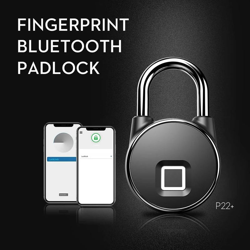 قفل بصمة الإصبع - بيومتري وبلوتوث - IP65 - 10 بصمات أصابع - قابل لإعادة الشحن عبر USB