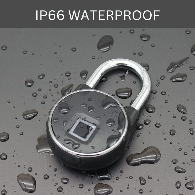 قفل بصمة الإصبع - بيومتري وبلوتوث - IP65 - 10 بصمات أصابع - قابل لإعادة الشحن عبر USB