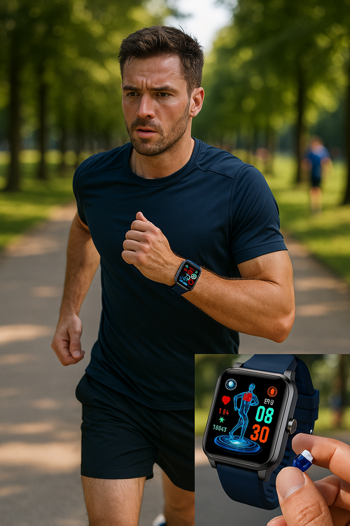 Fitness and Health Smartwatch With EKG, BP and Heart Rate, iOS and Android