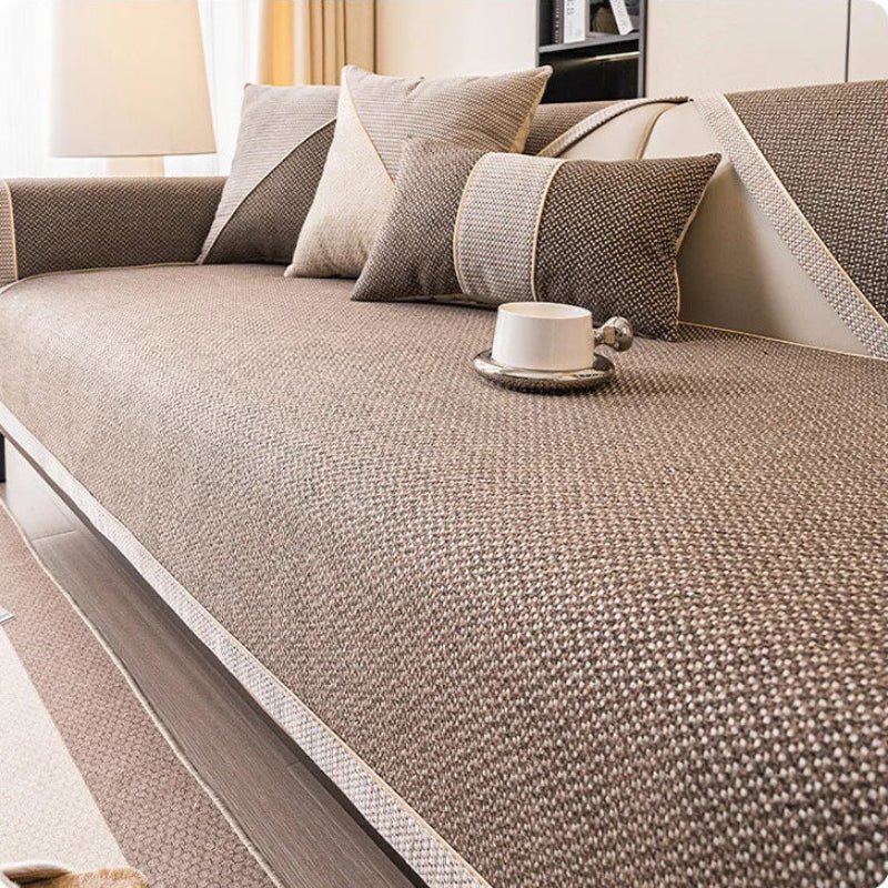 Non-Slip Cotton Linen Sofa Cover for All-Season Comfort
