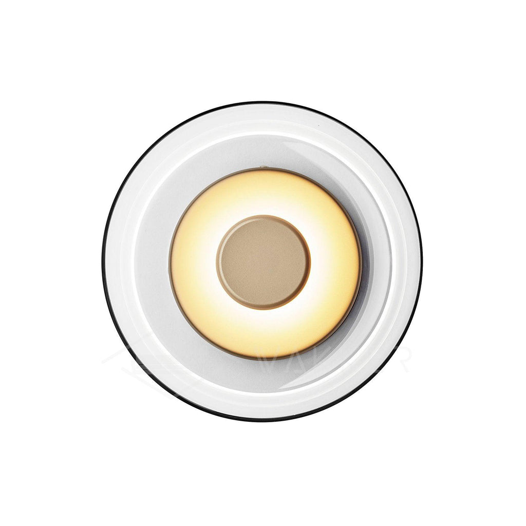 Glimmera rund væglampe — 9″ diameter, slankt design