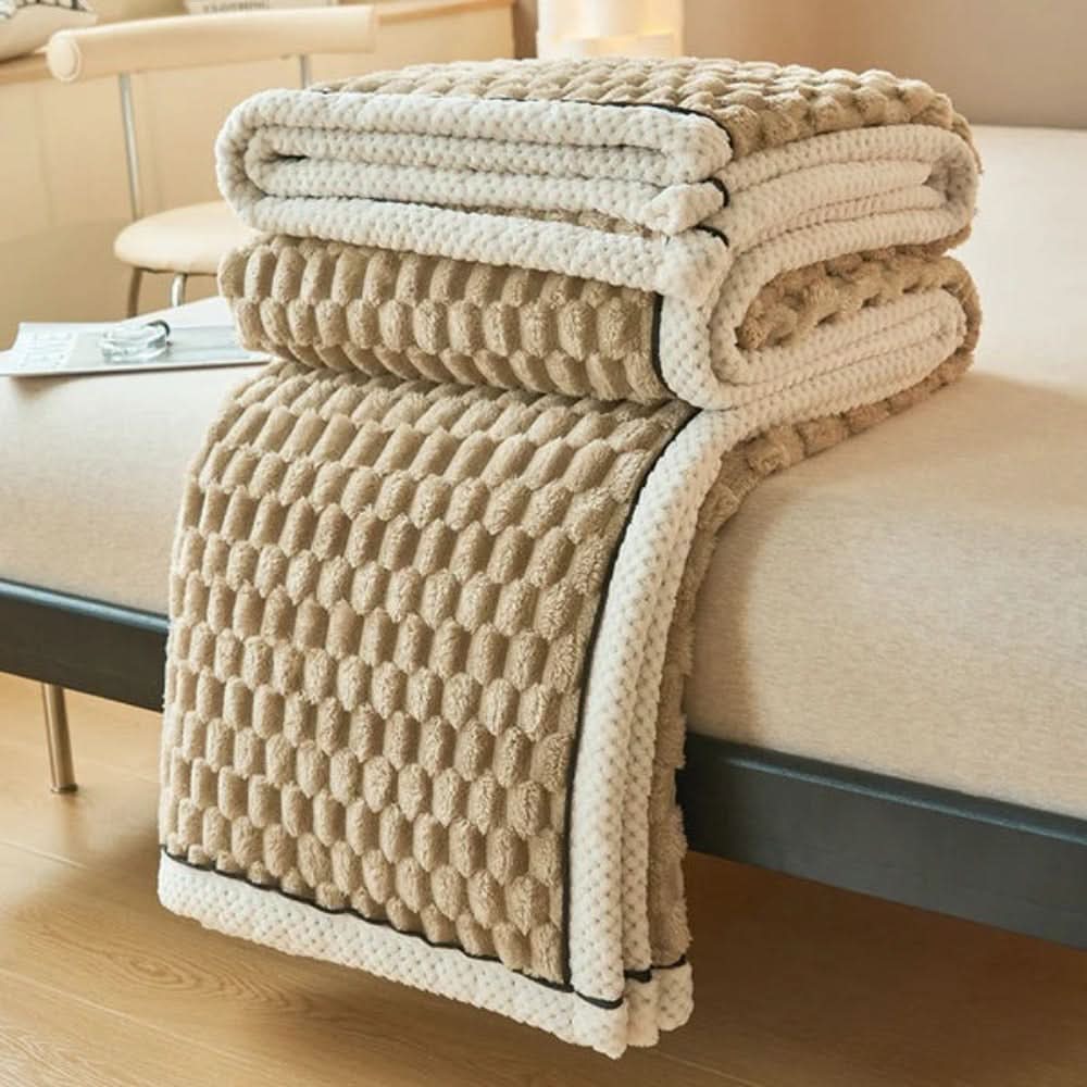 Velvet Haven Blanket Luxuriously Soft Dotted Sherpa Fleece For Cozy Evenings