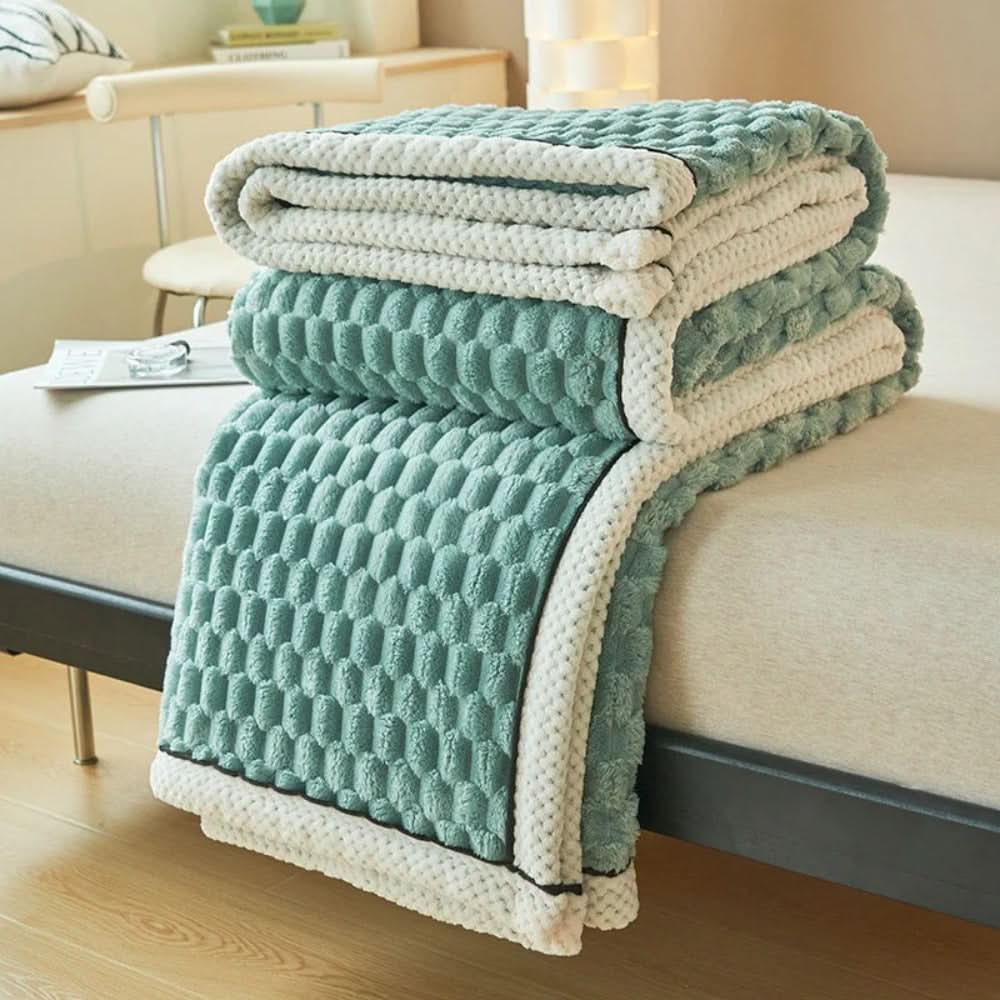 Velvet Haven Blanket Luxuriously Soft Dotted Sherpa Fleece For Cozy Evenings