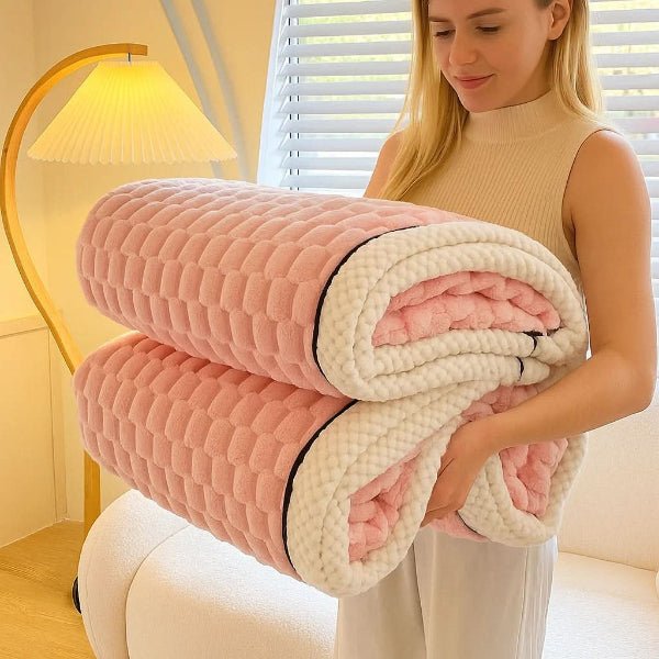 Velvet Haven Blanket Luxuriously Soft Dotted Sherpa Fleece For Cozy Evenings