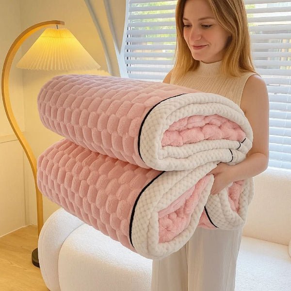 Velvet Haven Blanket Luxuriously Soft Dotted Sherpa Fleece For Cozy Evenings