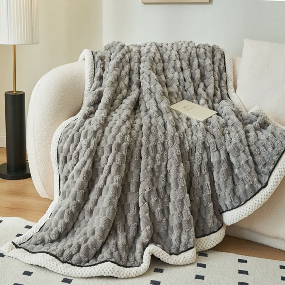 Velvet Haven Blanket Luxuriously Soft Dotted Sherpa Fleece For Cozy Evenings