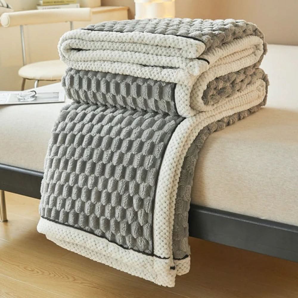 Velvet Haven Blanket Luxuriously Soft Dotted Sherpa Fleece For Cozy Evenings