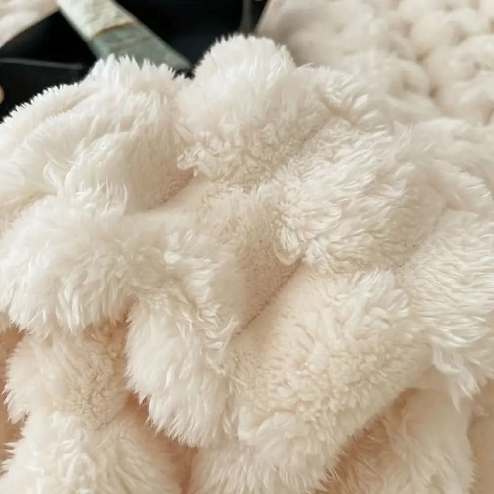 Velvet Haven Blanket Luxuriously Soft Dotted Sherpa Fleece For Cozy Evenings
