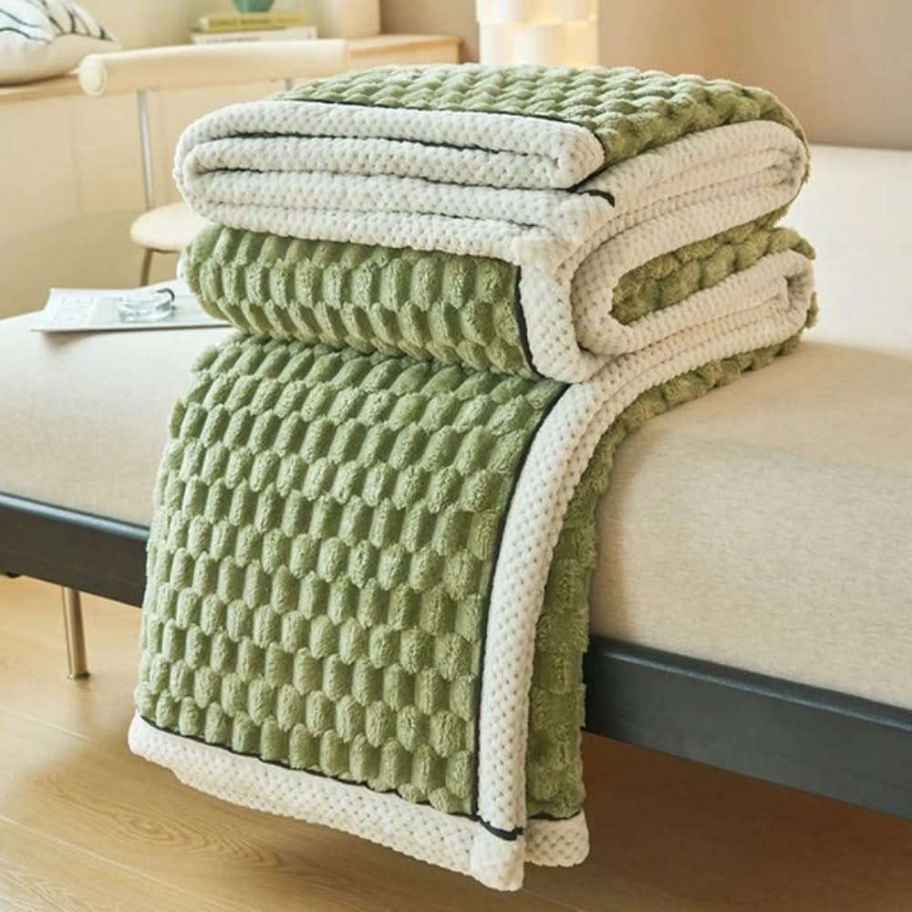 Velvet Haven Blanket Luxuriously Soft Dotted Sherpa Fleece For Cozy Evenings