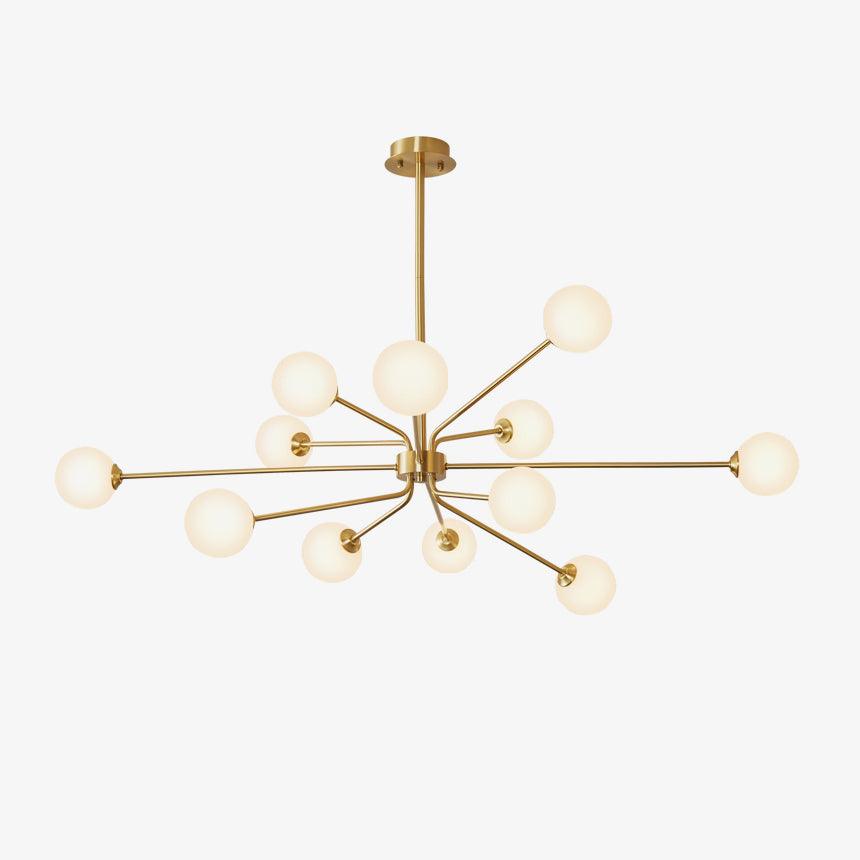 Lampadario a bracci Solaire — design Sputnik, opzioni da 6/9/12 luci