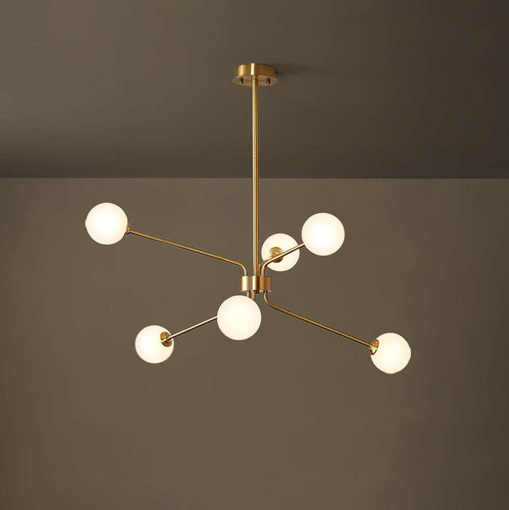 Lampadario a bracci Solaire — design Sputnik, opzioni da 6/9/12 luci