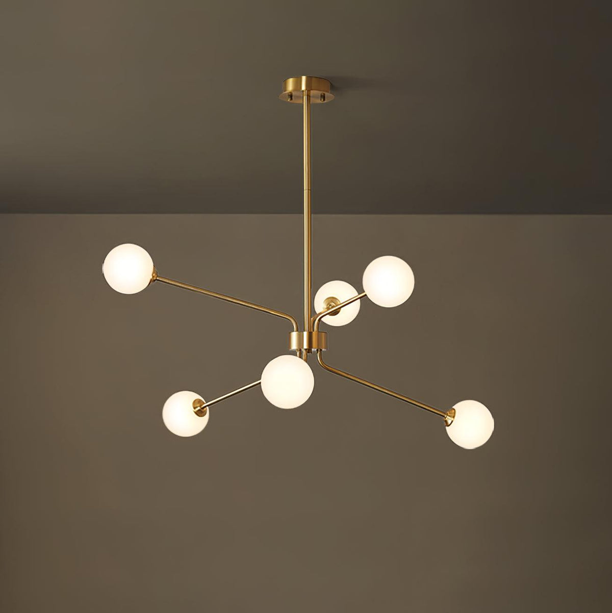 Lampadario a bracci Solaire — design Sputnik, opzioni da 6/9/12 luci