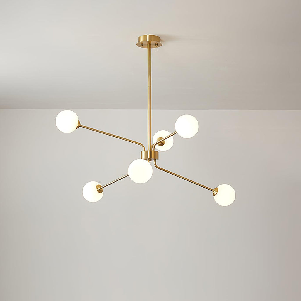Lampadario a bracci Solaire — design Sputnik, opzioni da 6/9/12 luci