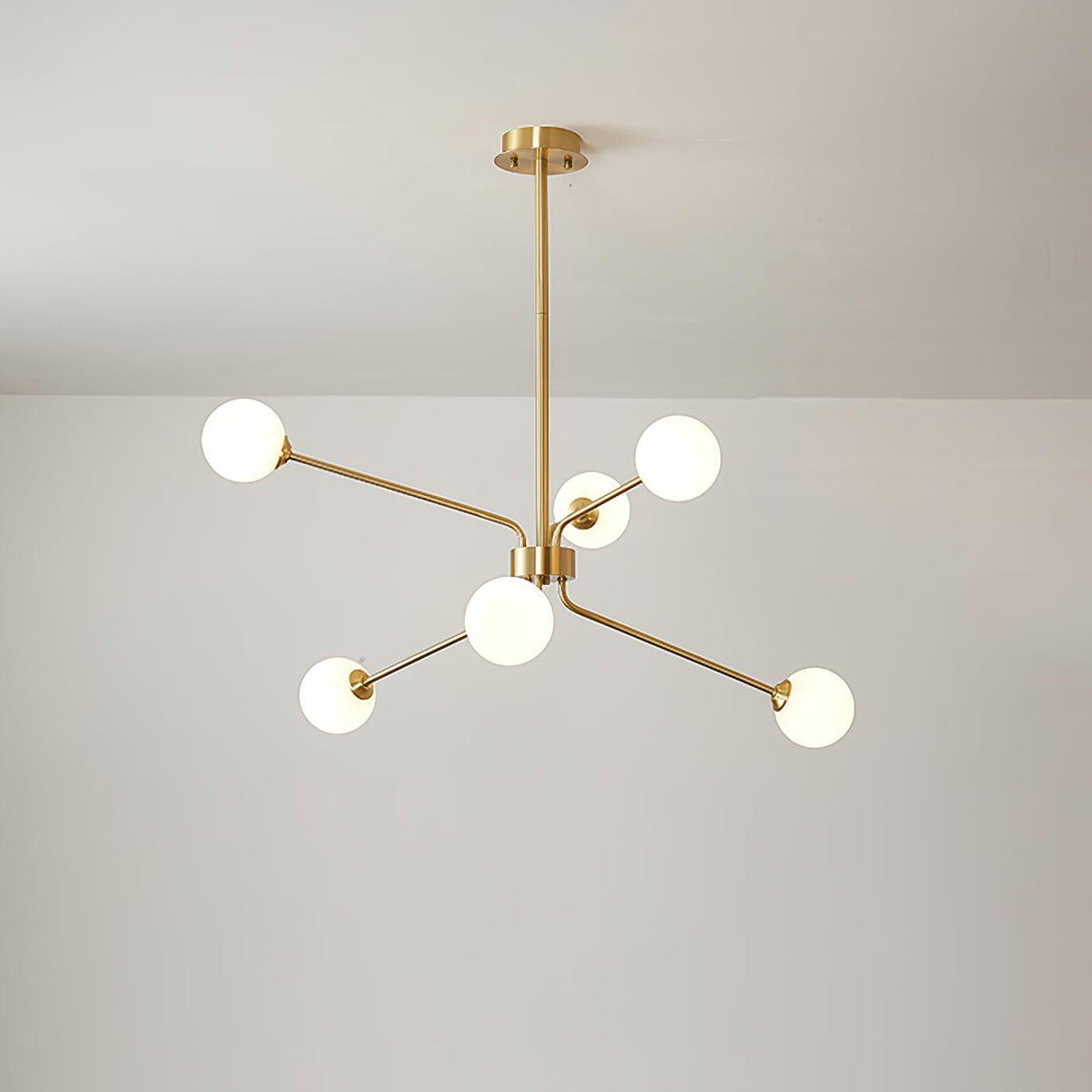 Lampadario a bracci Solaire — design Sputnik, opzioni da 6/9/12 luci