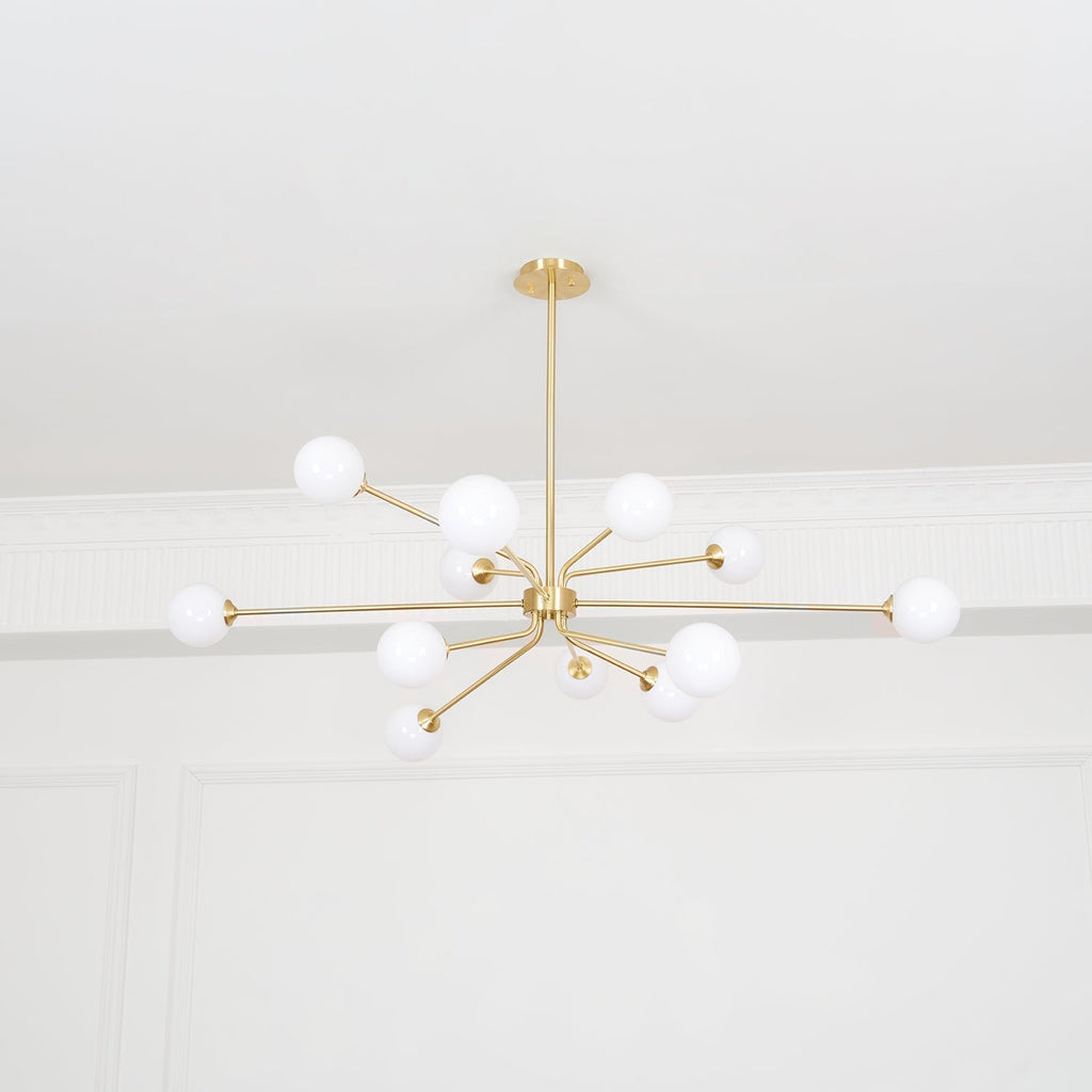 Lampadario a bracci Solaire — design Sputnik, opzioni da 6/9/12 luci