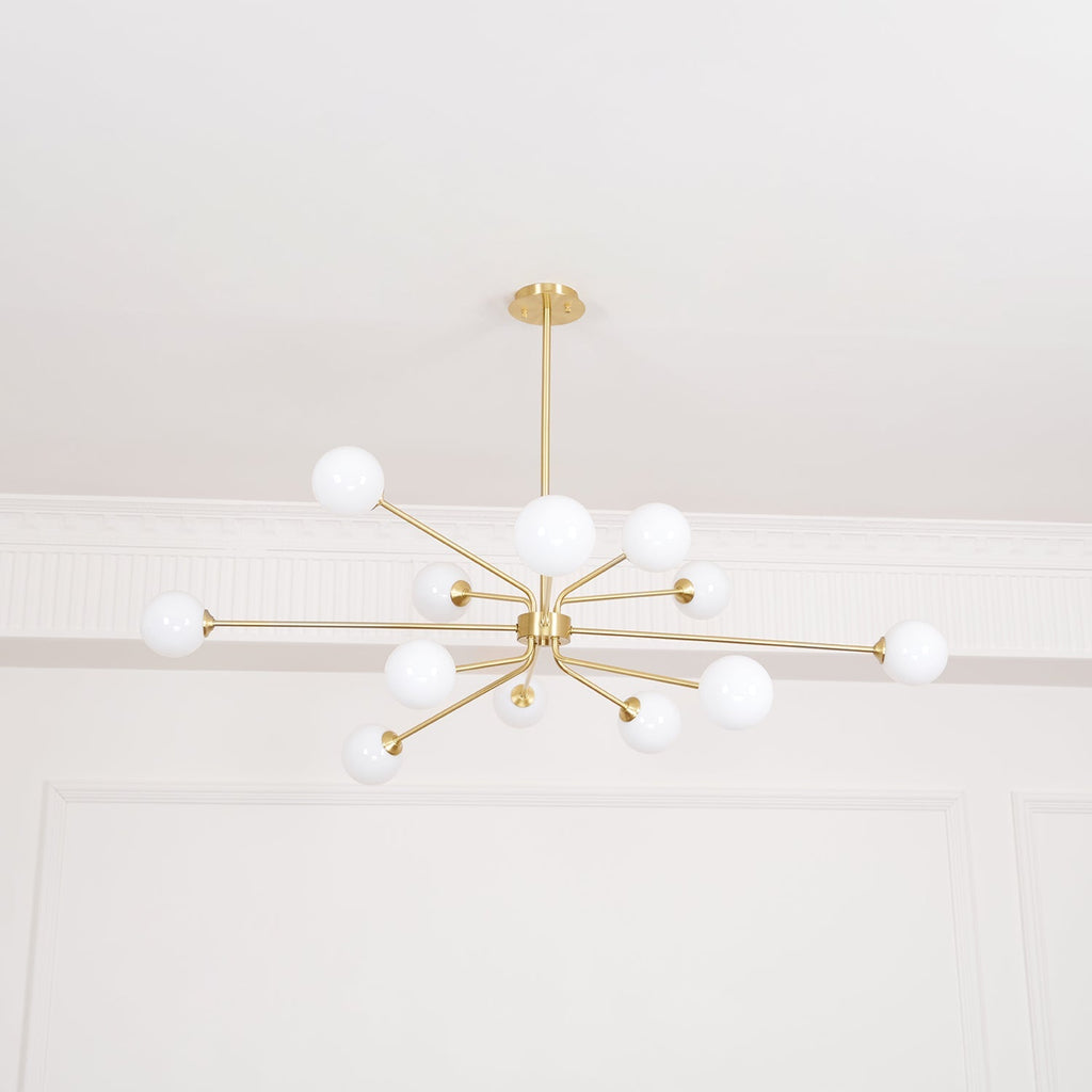 Lampadario a bracci Solaire — design Sputnik, opzioni da 6/9/12 luci