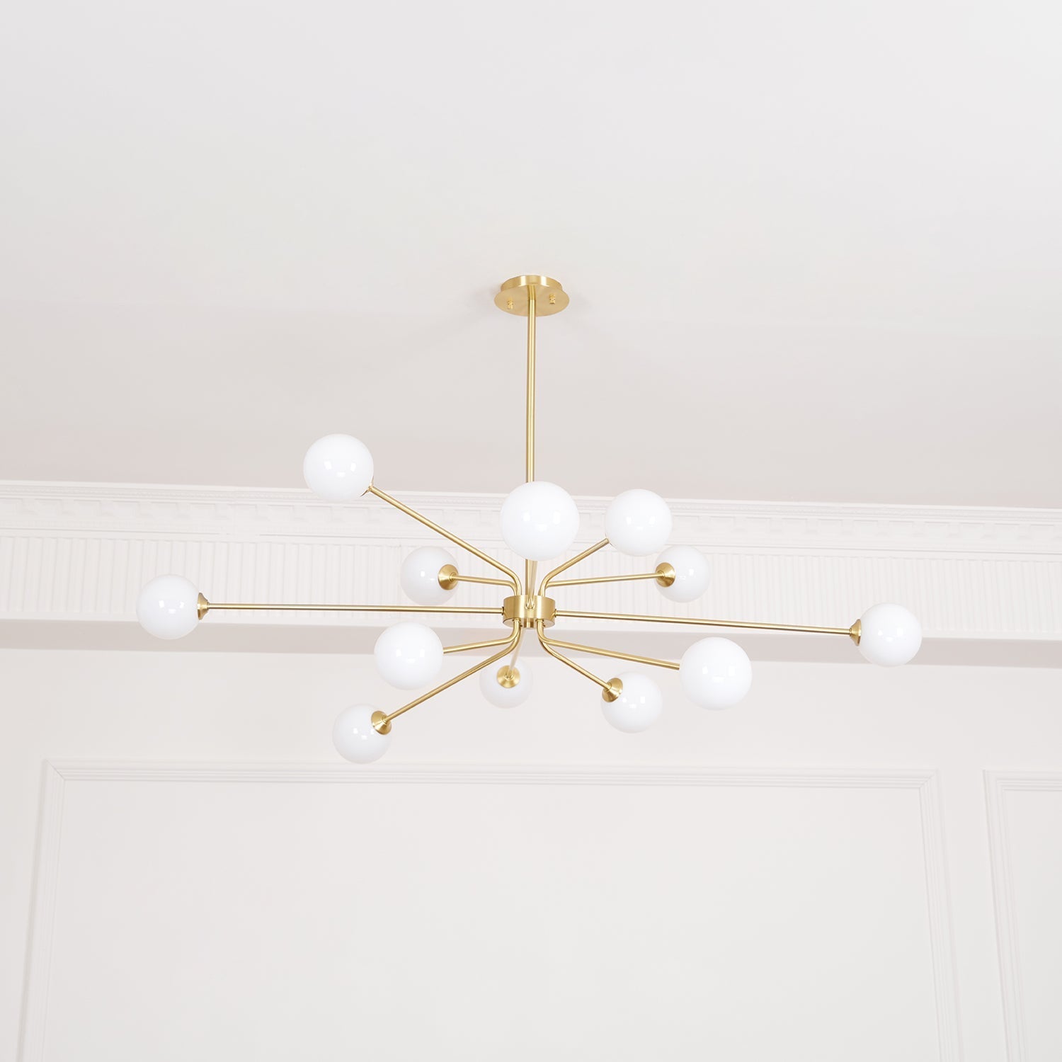 Lampadario a bracci Solaire — design Sputnik, opzioni da 6/9/12 luci