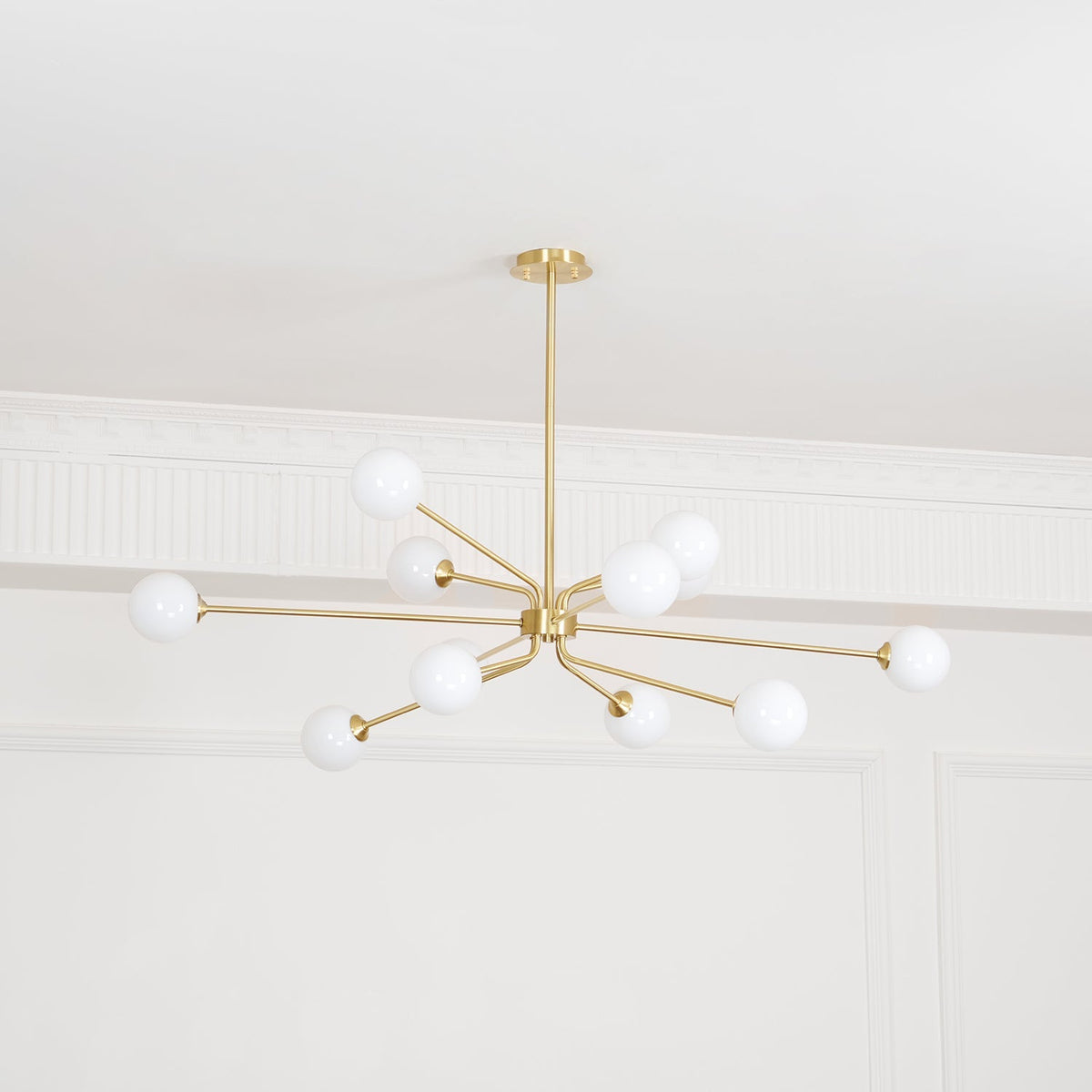 Lampadario a bracci Solaire — design Sputnik, opzioni da 6/9/12 luci
