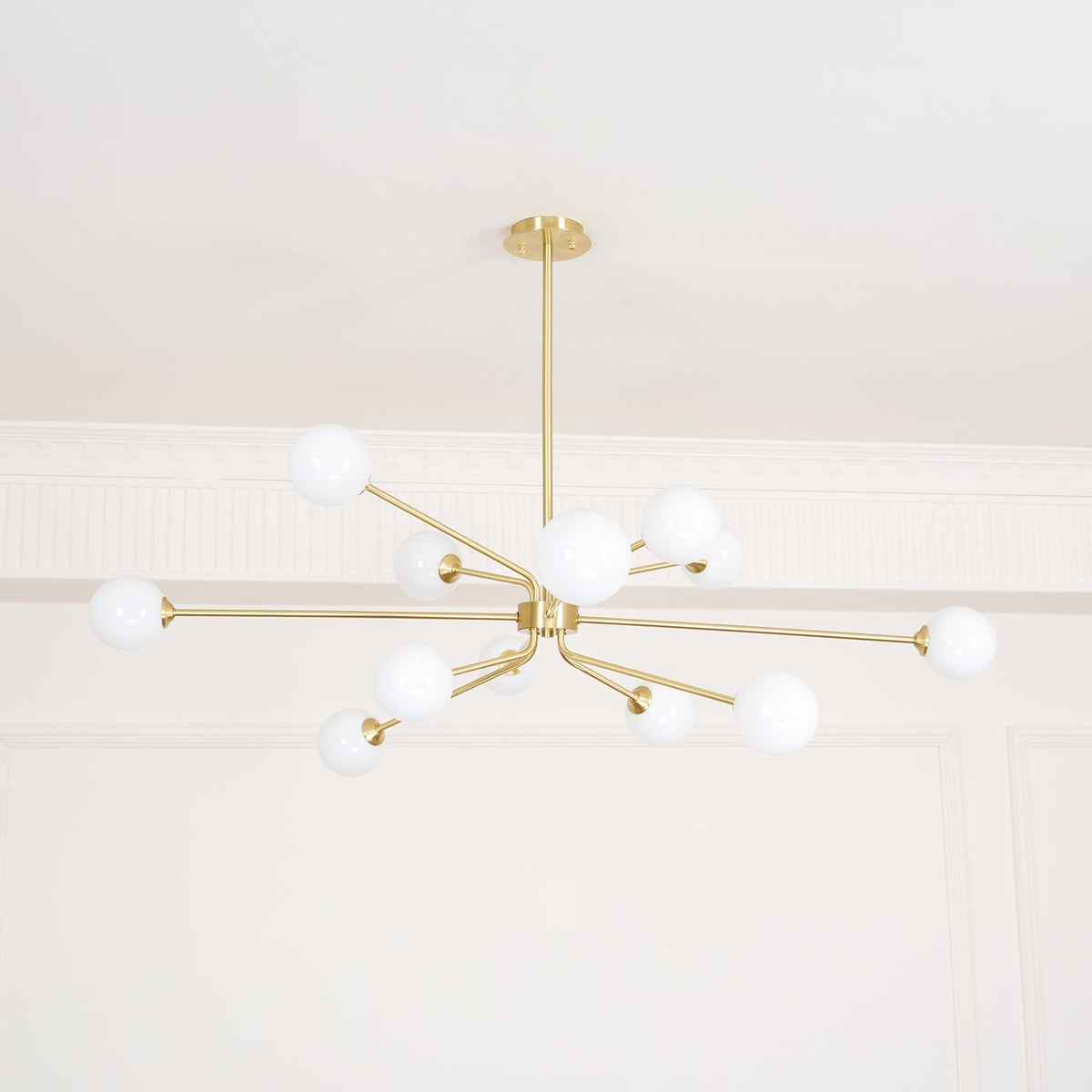 Lampadario a bracci Solaire — design Sputnik, opzioni da 6/9/12 luci